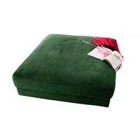 BIG HOCKER MADELINE Dunkelgrün Cord - Dunkelgrün, Textil (120/43/120cm) - KAWOLA