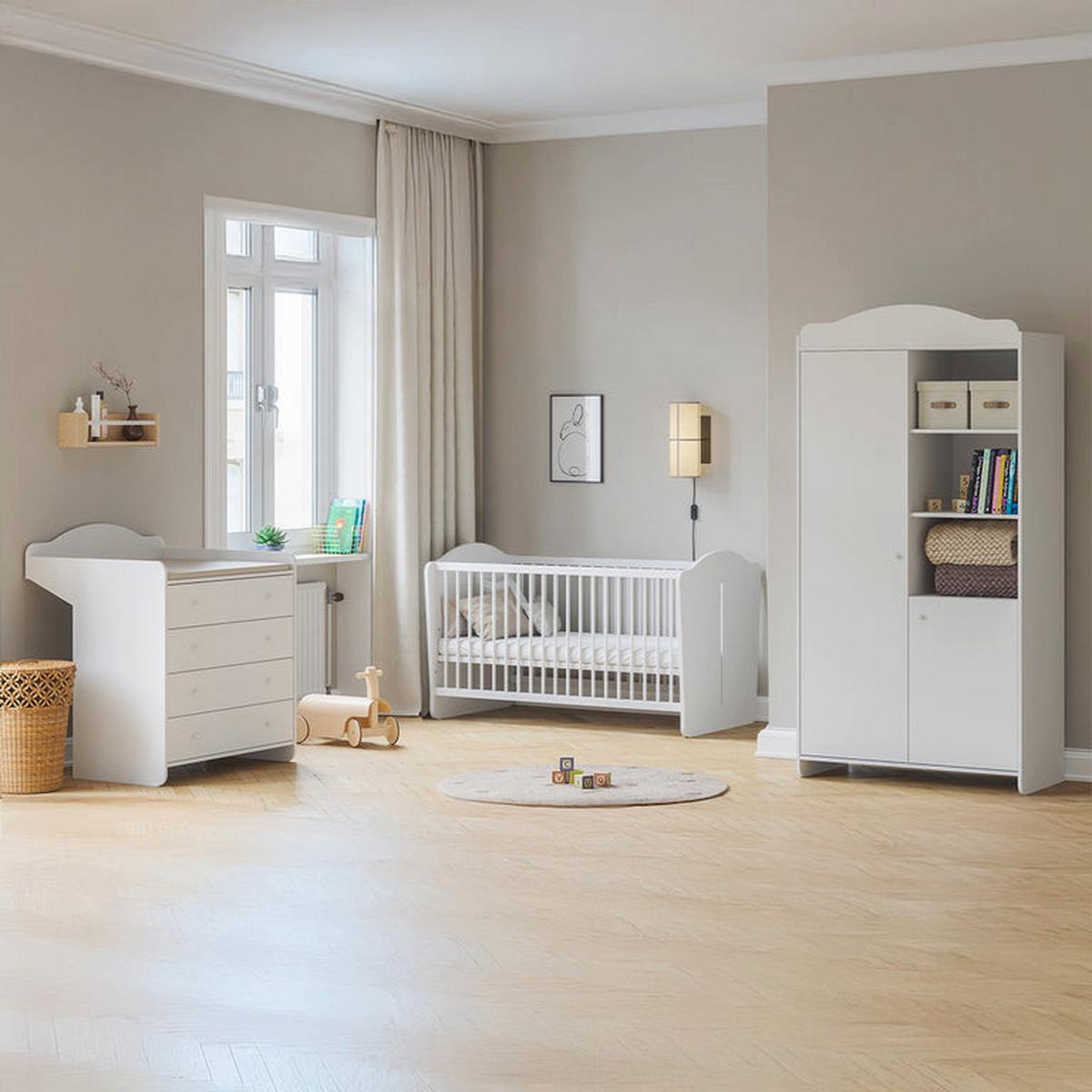 SCHRANK 2 Türen Megeve Weiß - Weiß, Holzwerkstoff (100/199/50.1cm) - Petits-meubles
