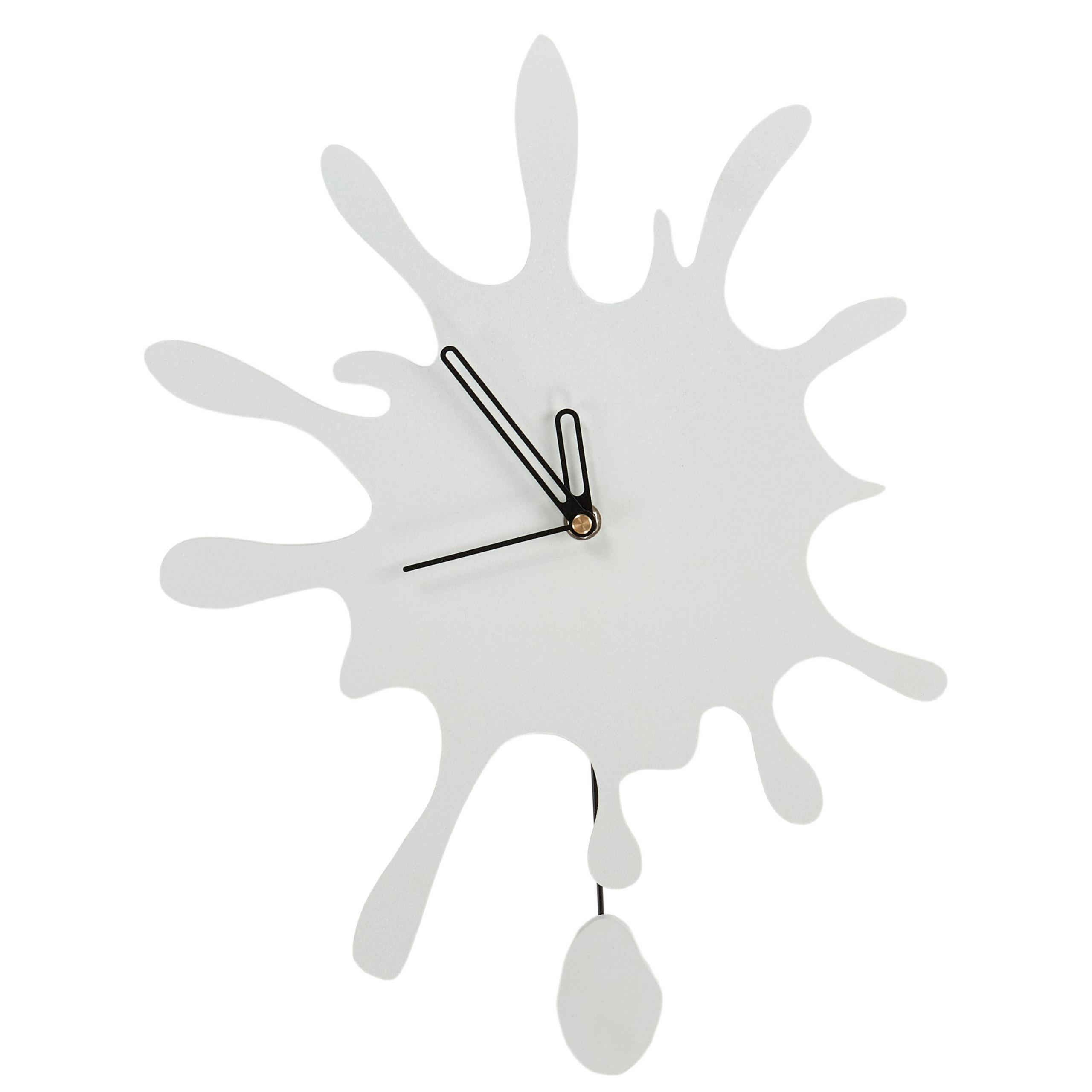 WANDUHR Weiß Fully - Weiß, Holzwerkstoff (27/37/1cm) - Beliani