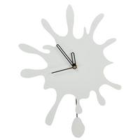 WANDUHR Weiß Fully - Weiß, Holzwerkstoff (27/37/1cm) - Beliani