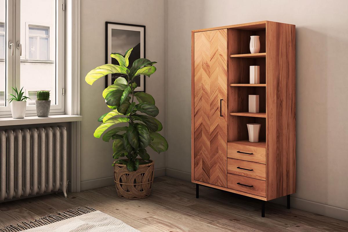 KLEIDERSCHRANK LEON Kernbuche - Kernbuche, Holz (97/176/45cm) - byoak