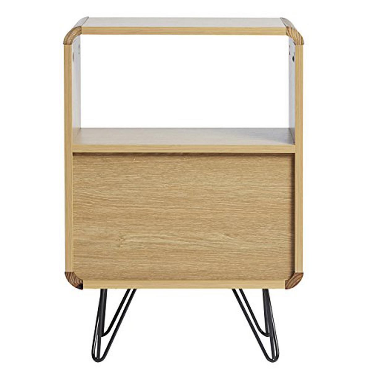 NACHTTISCH Buddha 2 Schubladen - Multicolor, Holzwerkstoff/Metall (40/65/30cm) - VS Venta-stock