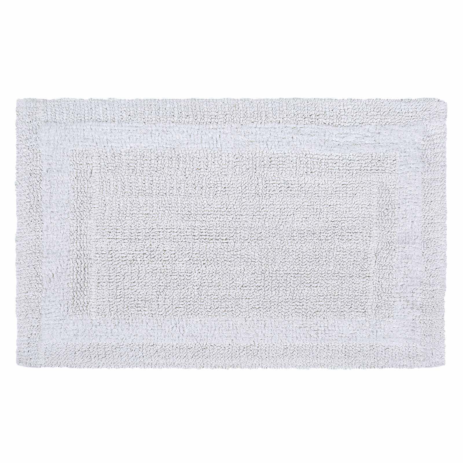 BADEMATTE 70/120 cm, 100% Baumwolle, wendbar - Weiß, Textil (70/120cm) - Homescapes