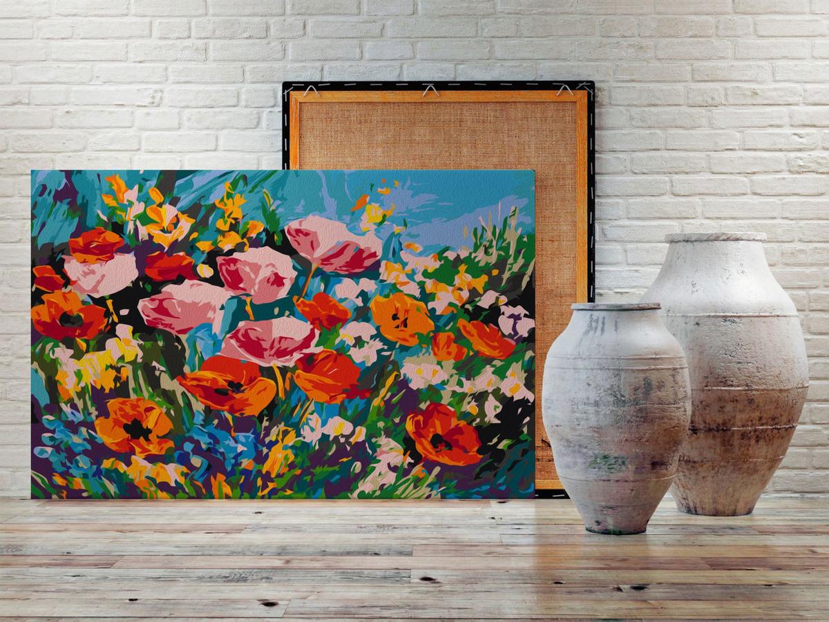 MALEN NACH ZAHLEN 50/40 cm - Multicolor, Textil (1.4/40cm) - KUNSTLOFT
