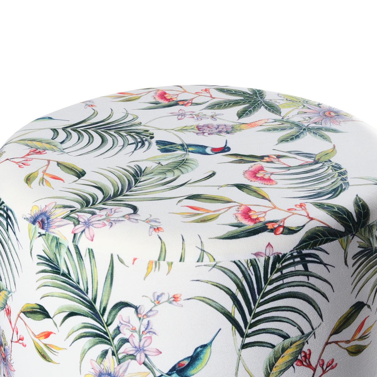POUF Samtstoff Bunt Lovett - Multicolor, Textil (47/48/47cm) - Beliani