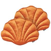 DEKOKISSEN 2er-Set Orange 47/35 cm Consolida - Orange, Textil (47/35cm) - Beliani