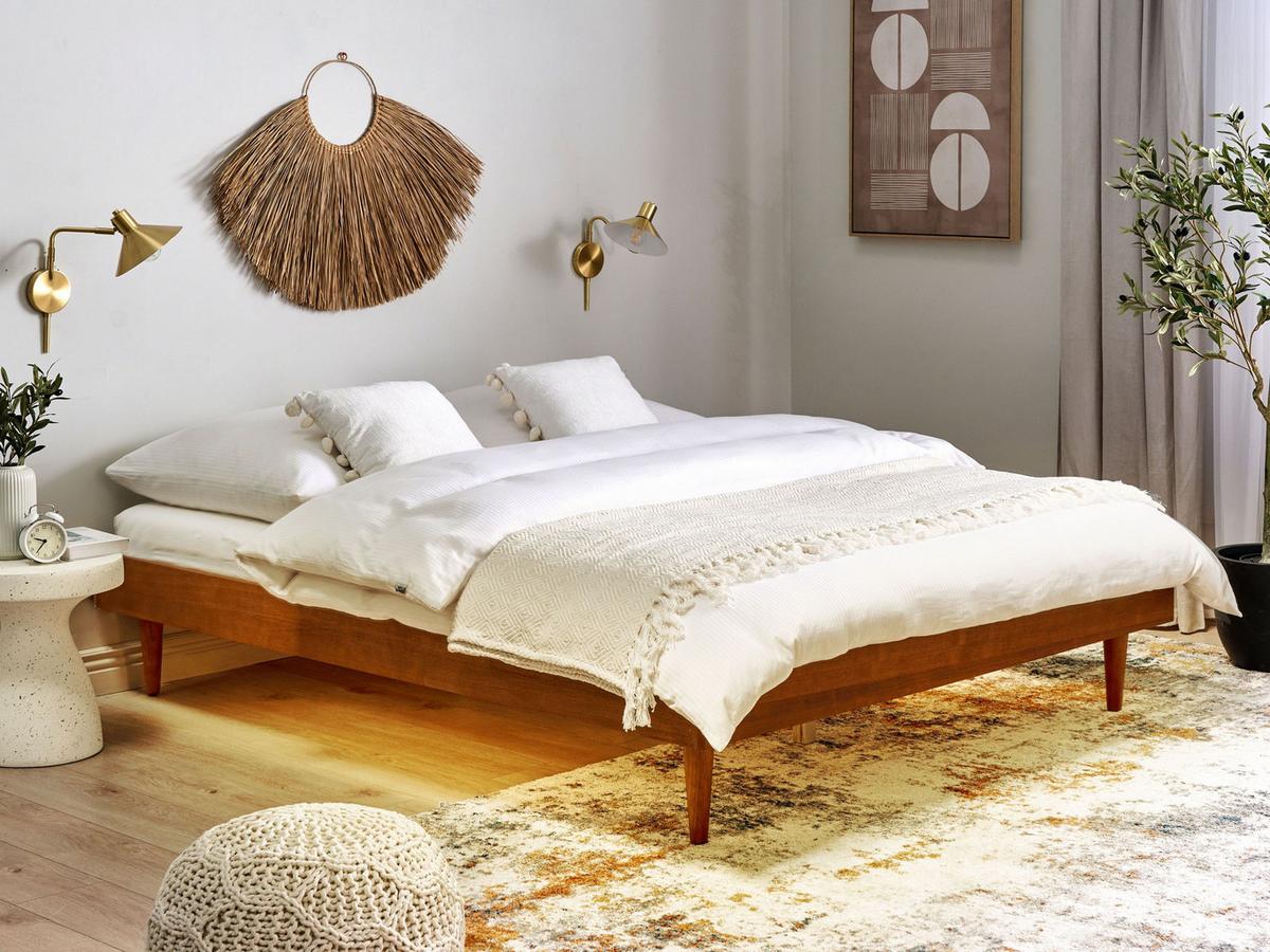 BETT 180/200 cm Braun Toucy - Braun, Holzwerkstoff (180/200cm) - Beliani