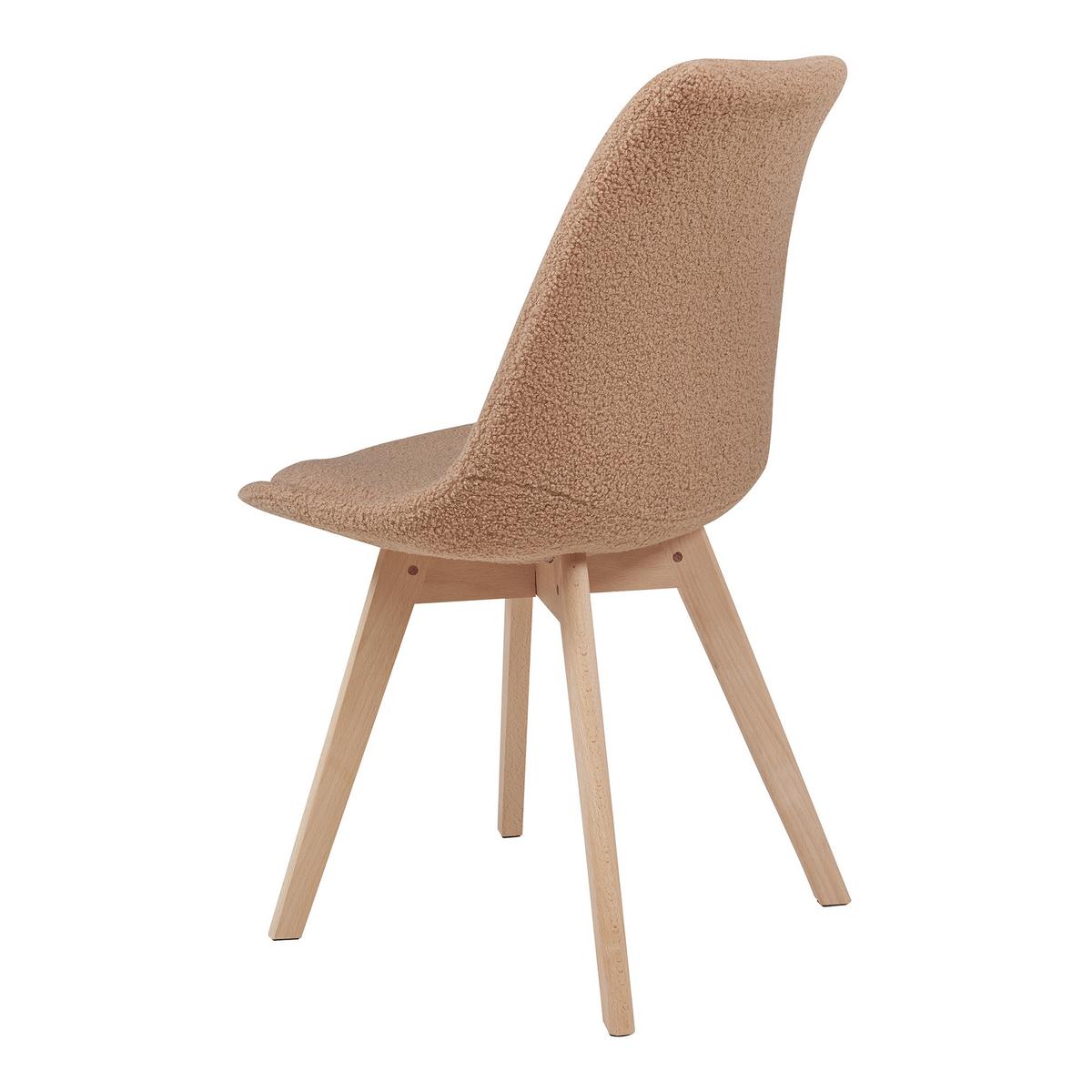ESSZIMMERSTUHL-SET 2 TLG. Fläten - Taupe/Naturfarben, Holz/Kunststoff (49/82/54cm) - [en.casa]