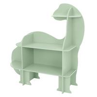 KINDERREGAL Dino 110x31x110 cm aus Holz Grün - Naturfarben, Holz (110/110/31cm) - Joyz