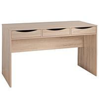 SCHREIBTISCH – Sonoma Eiche, mit Schubladen, praktische Blende, stabil - Beige, Holz (55/120/75cm) - KADIMA DESIGN
