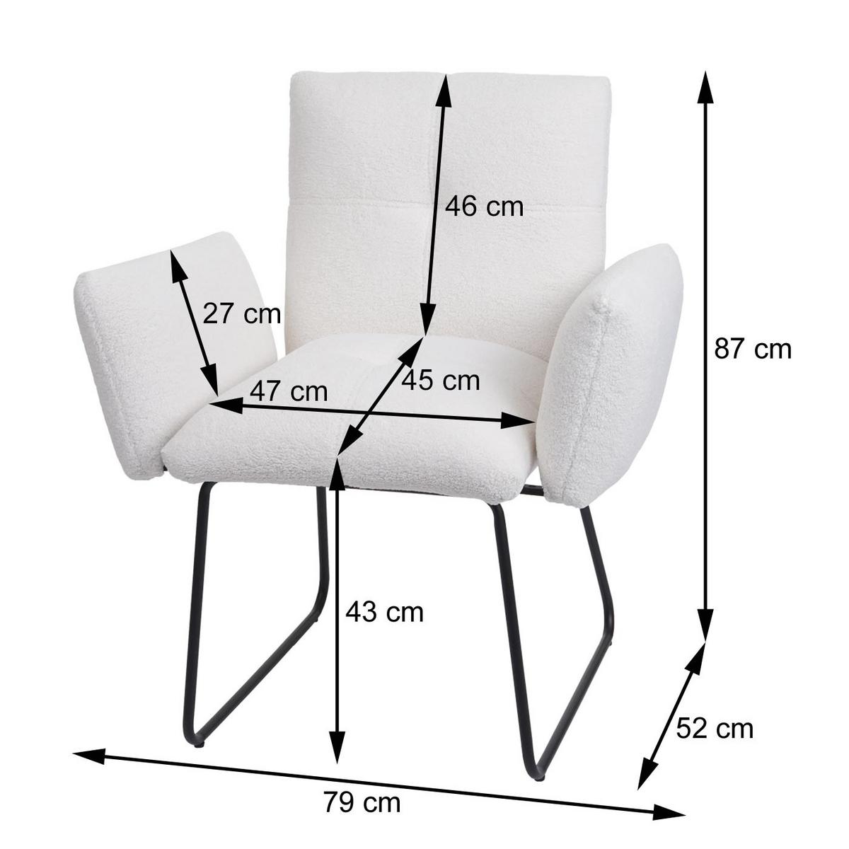 ESSZIMMERSTUHL Weiß 2er-Set - Weiß, Textil (79/87/52cm) - MCW
