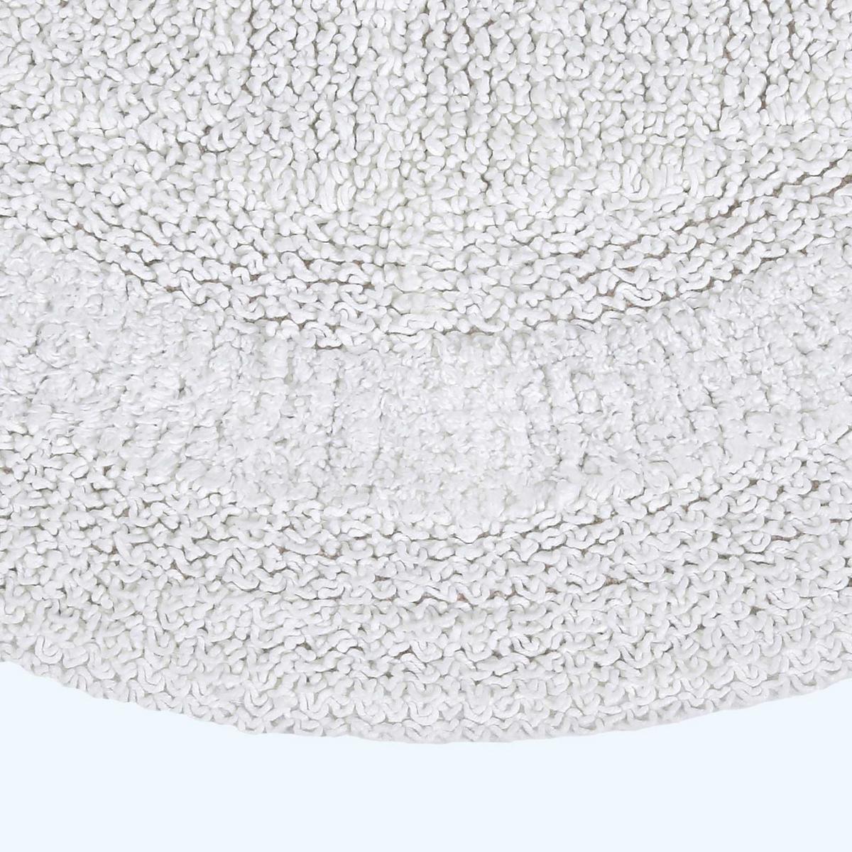 BADEMATTE 80 cm rund, 100% Baumwolle, wendbar - Weiß, Textil (80/80cm) - Homescapes