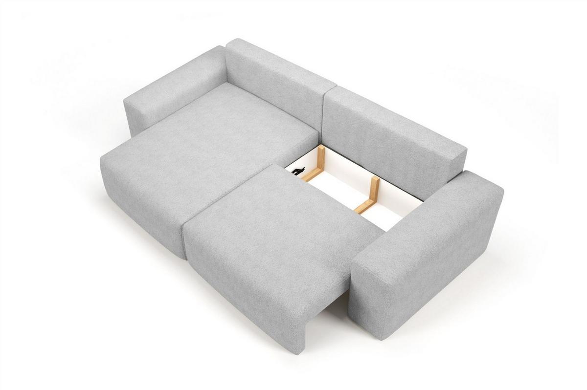 ECKSOFA Arona Xs Mit Schlaffunktion - Grün, Holzwerkstoff/Textil (148/255cm) - Fun Möbel