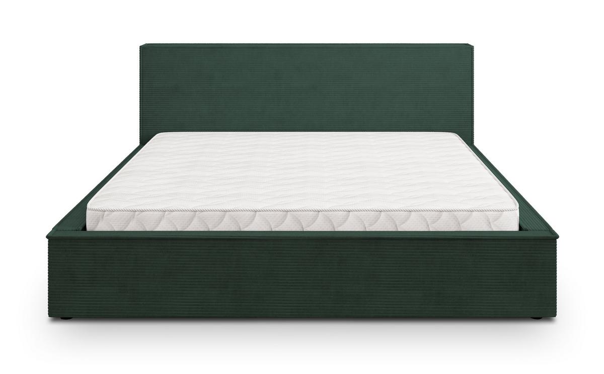 POLSTERBETT CELORA P 120x200 cm mit Bettkästen - Grün - Grün, Holz/Textil - MASSENO