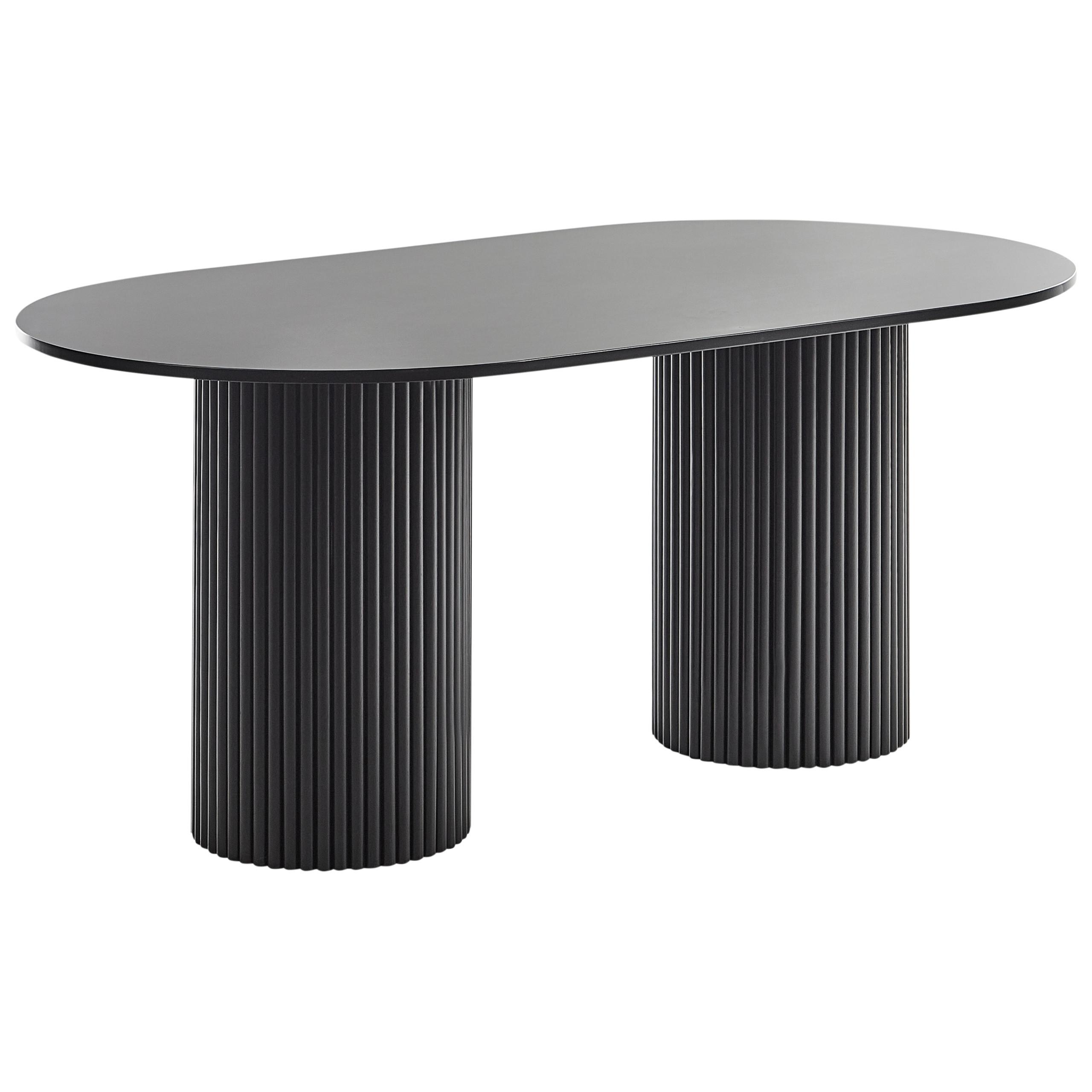 ESSTISCH Schwarz 180 cm 100 cm Sheridan - Schwarz, Holzwerkstoff (100/76/180cm) - Beliani