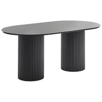 ESSTISCH Schwarz 180 cm 100 cm Sheridan - Schwarz, Holzwerkstoff (100/76/180cm) - Beliani