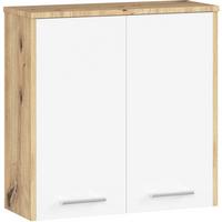 BADKOMMODE Eiche Artisan, Weiß 60/60/22,5 - Eiche Artisan/Weiß, Holzwerkstoff (60/60/23cm) - RAUMHIRSCH FURNITURE