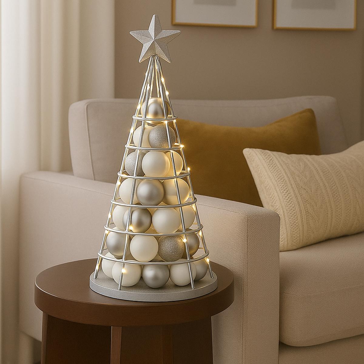 DEKO-BAUM Silber - Silberfarben, Metall (60cm) - MCW