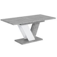 ESSTISCH ausziehbar 120 -160x80x75 cm - Stone / White - CLASI - Weiß/Grau, Holzwerkstoff (120/80/75cm) - ALTDECOR