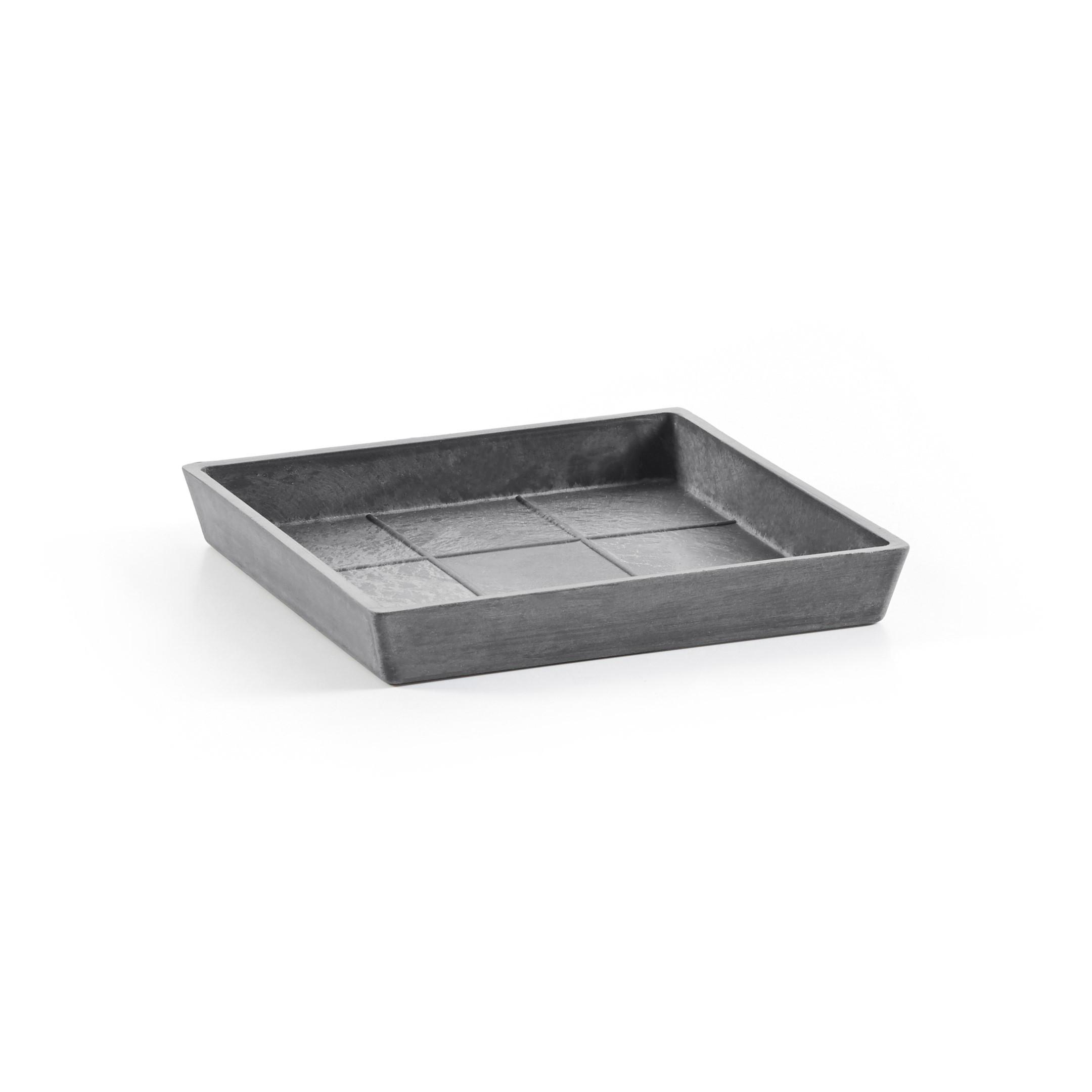 BLUMENTOPFUNTERSETZER quadratisch 22/22/2,6 cm Grau - Grau, Kunststoff (22/2.6cm) - Ecopots