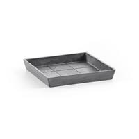 BLUMENTOPFUNTERSETZER quadratisch 22/22/2,6 cm Grau - Grau, Kunststoff (22/2.6cm) - Ecopots