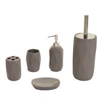 BADSET Grau 5er-Set - Grau, Keramik (13/32/10cm) - MCW