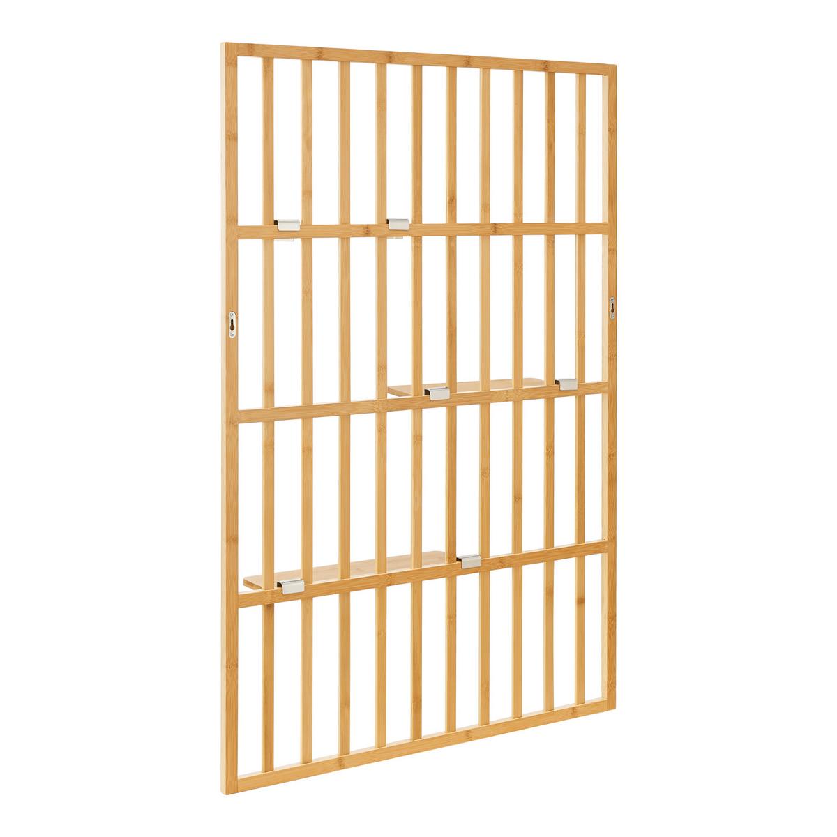 WANDREGAL Røst - Naturfarben, Naturmaterialen (80/120/13cm) - [en.casa]