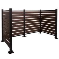 MÜLLTONNEN-ZAUN Braun - Braun, Metall (206/130/110cm) - MCW