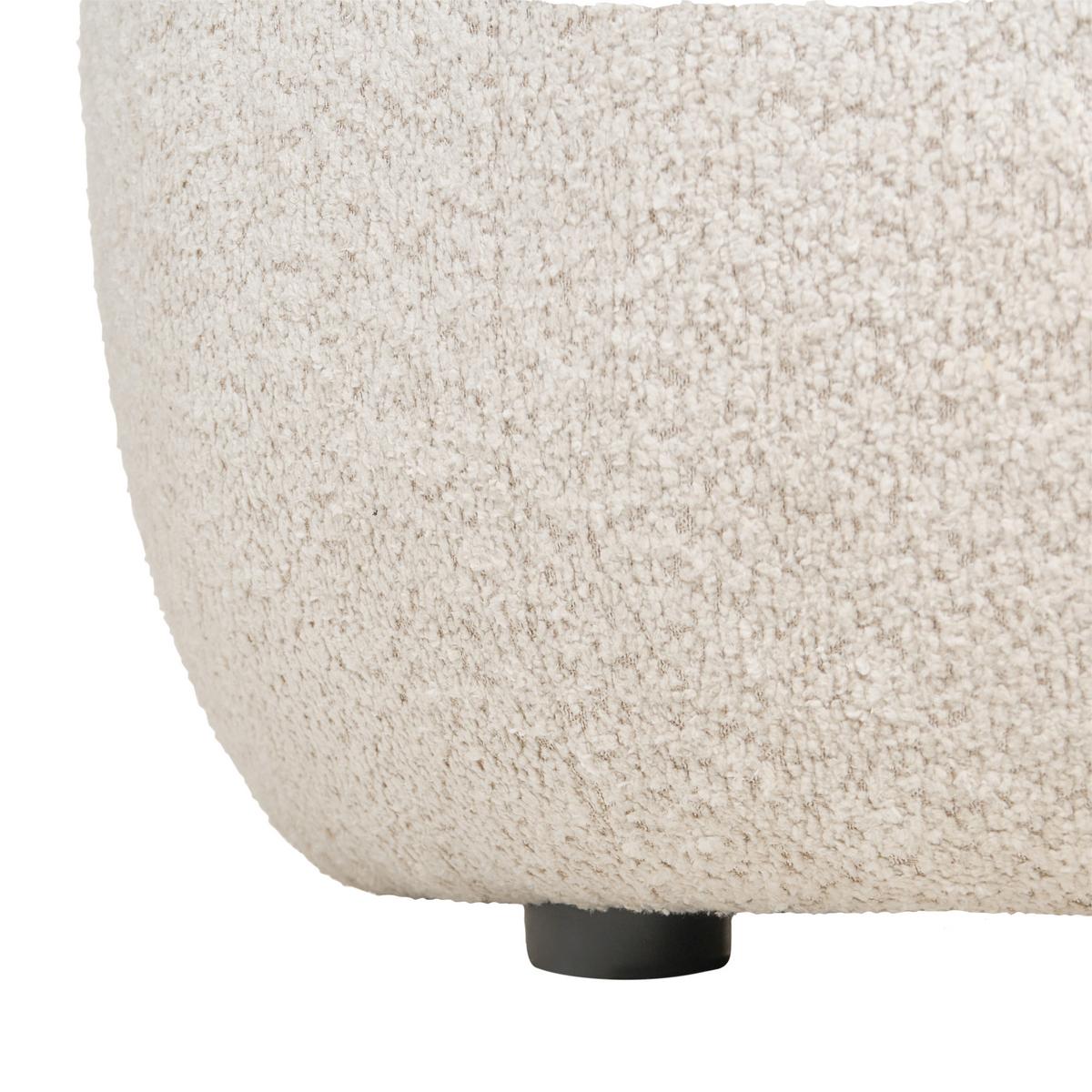SESSEL Chenillegewebe Hellbeige Volda - Beige, Textil (78/74/80cm) - Beliani