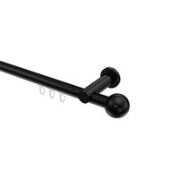 GARDINENSTANGE INNENLAUF Platon Luino 400 cm (geteilt in 2 x 200 cm), 1-läufig, 20 mm Ø Schwarz - Schwarz, Metall (400cm) - INTERDECO