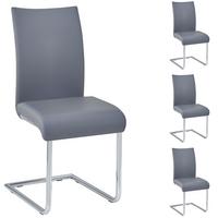 ESSZIMMERSTUHL ALADINO 4er-Set grau - Grau, Textil/Metall (43/94/56cm) - IDIMEX