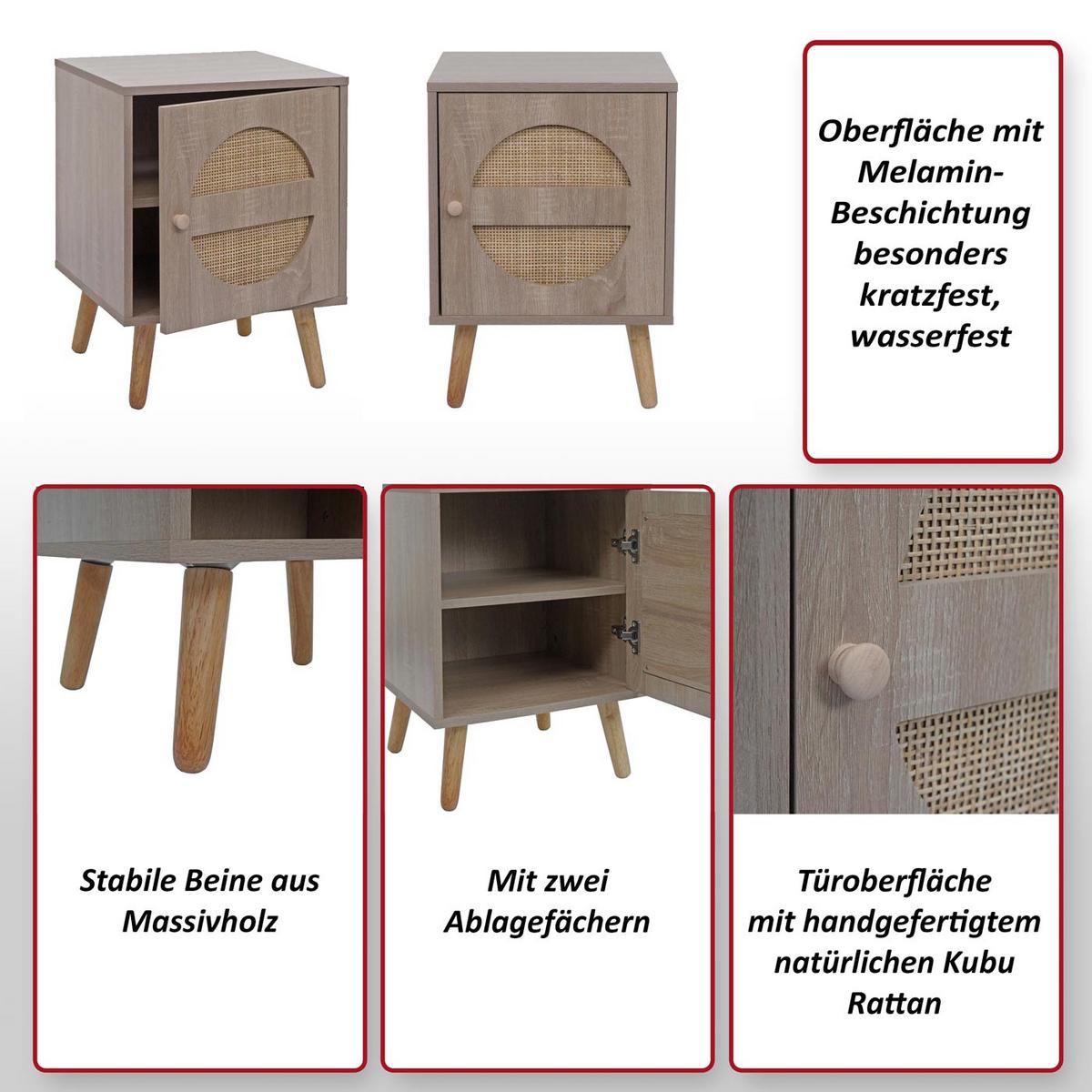 NACHTTISCH rechteckig Braun - Braun, Holz (40/56/40cm) - MCW