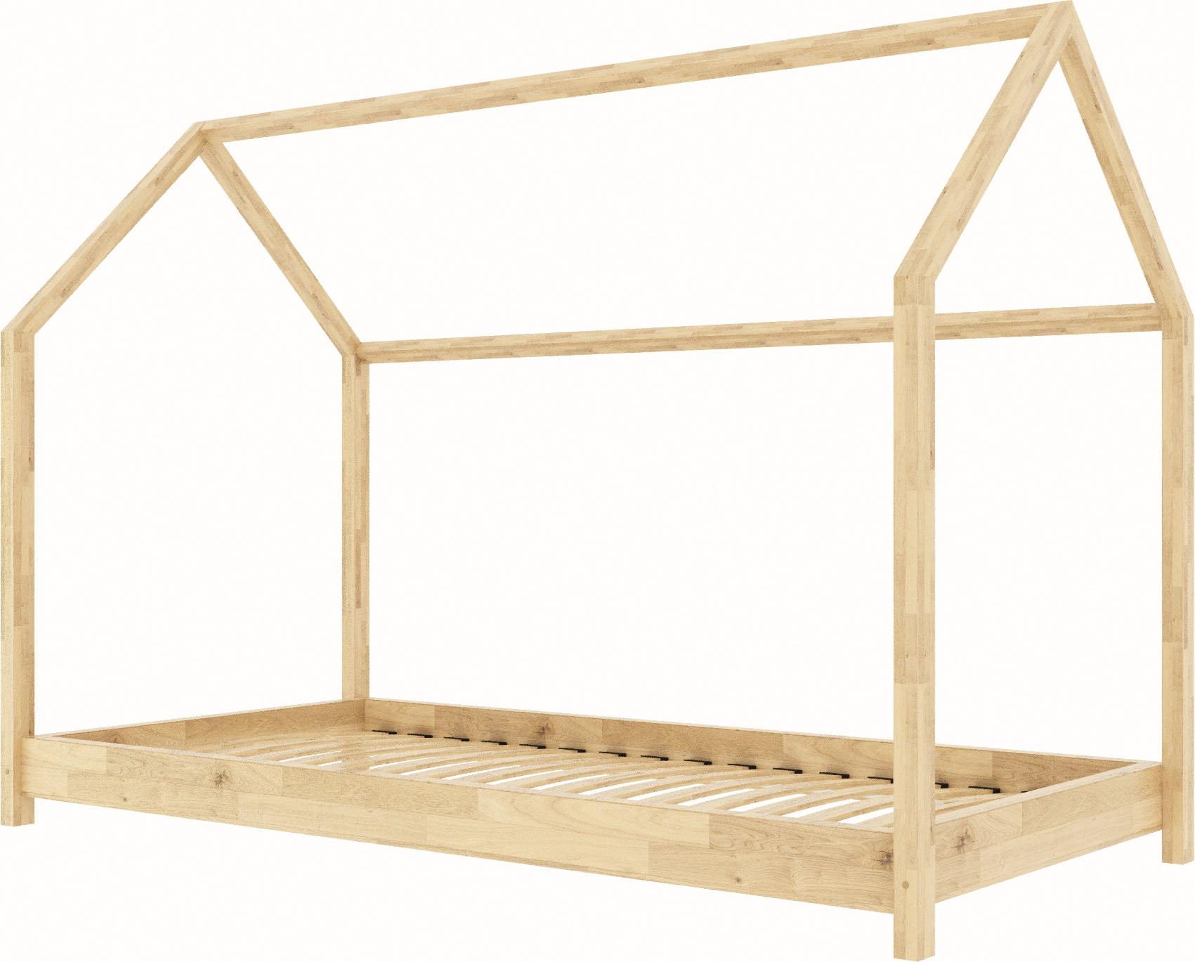 HAUSBETT Dala aus Holz, Kiefer 80x180 cm - Kieferfarben, Holz (180/80cm) - WFL GROUP
