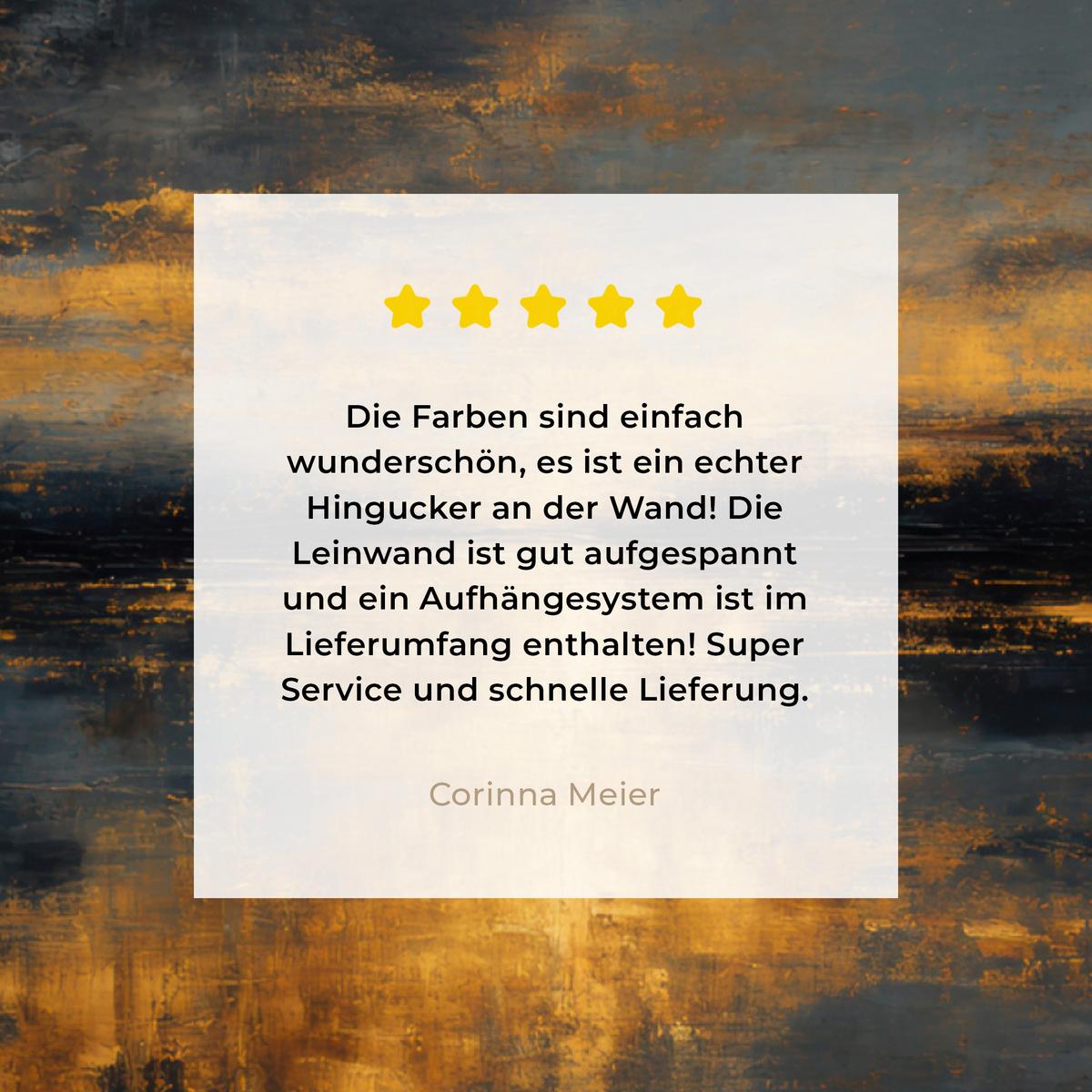 LEINWANDBILD Goldene Reflexion auf dem Wasser Wandbild Wohnzimmer 60x80 cm - Anthrazit, Textil (60/80cm) - MuchoWow