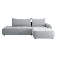 ECKSCHLAFSOFA Bueno I, Seite: Rechts - Hellgrau/Schwarz, Holz/Textil (300/185cm) - MIRJAN24