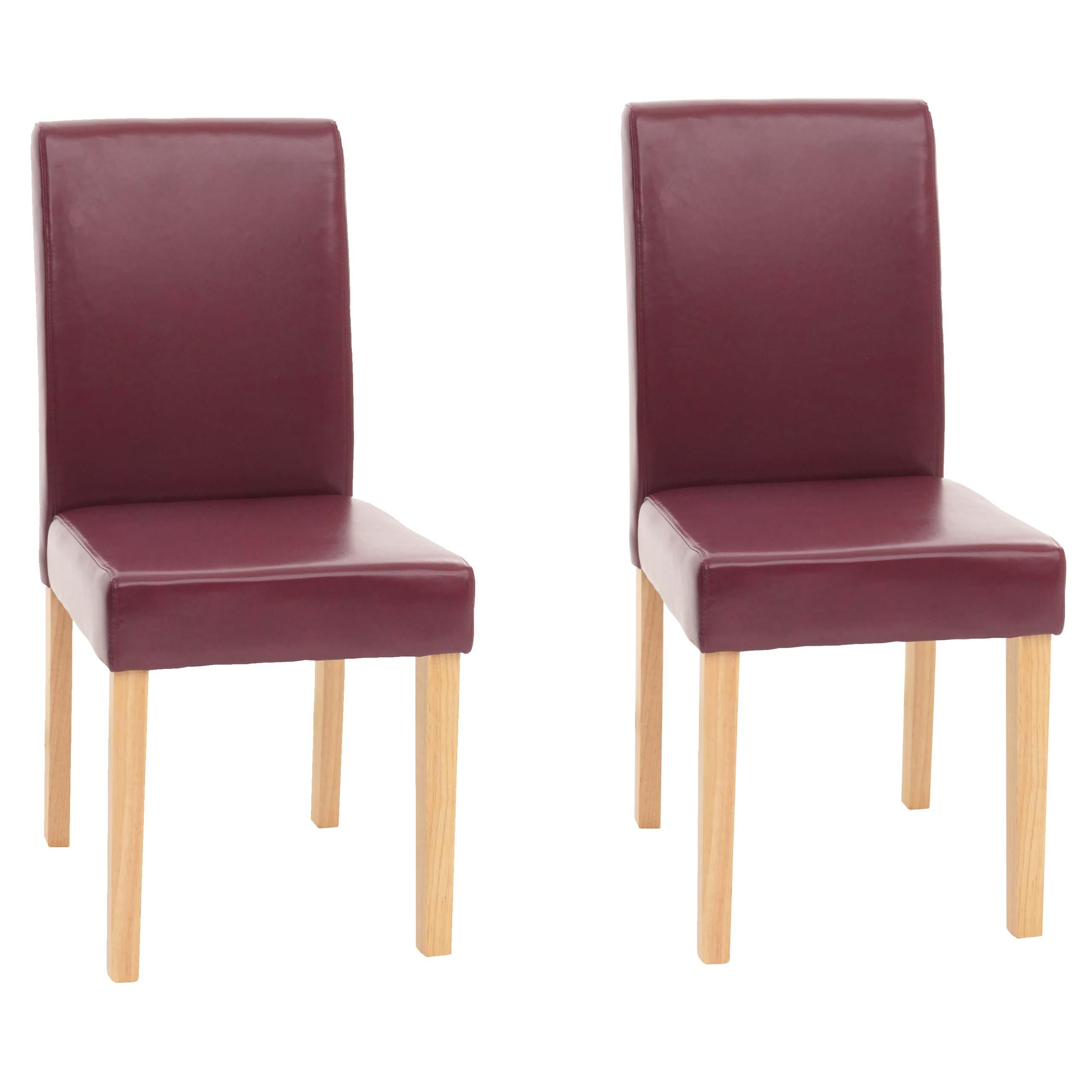 ESSZIMMERSTUHL Rot 2er-Set - Rot, Textil (43/90/56cm) - MCW