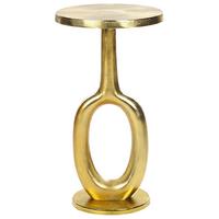 BEISTELLTISCH Aluminium gold rund 29 cm Apiti - Goldfarben, Metall (29/29/55cm) - Beliani