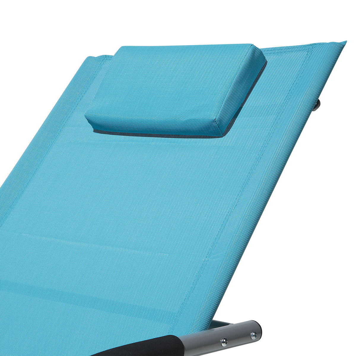 GARTENLIEGE Schaukelfunktion Blau Carano - Blau, Metall (63/84/149cm) - Beliani