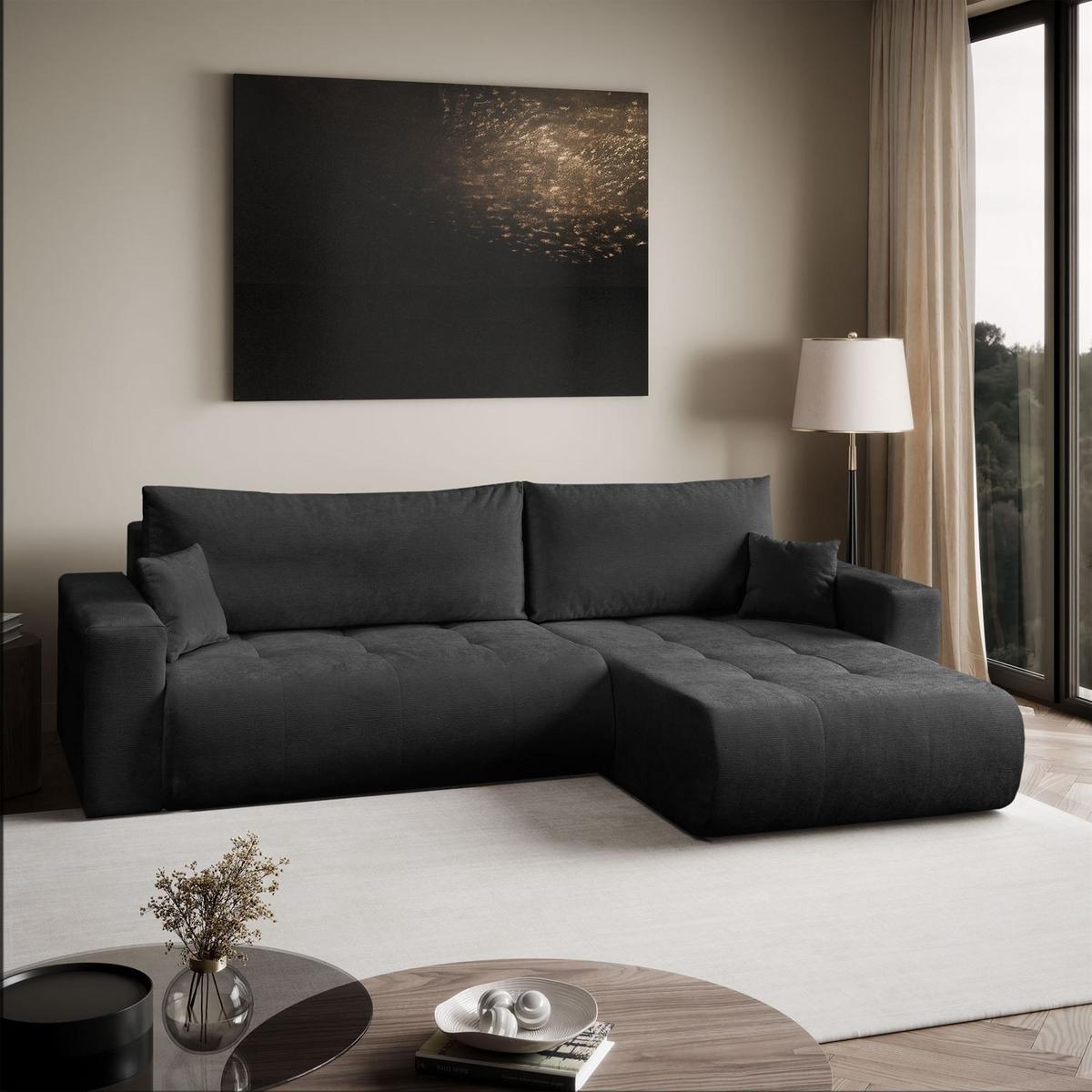 ECKSOFA CLOUD II XL mit Schlaffunktion Vibe 98 - Grau, Textil (280/152cm) - Lookway