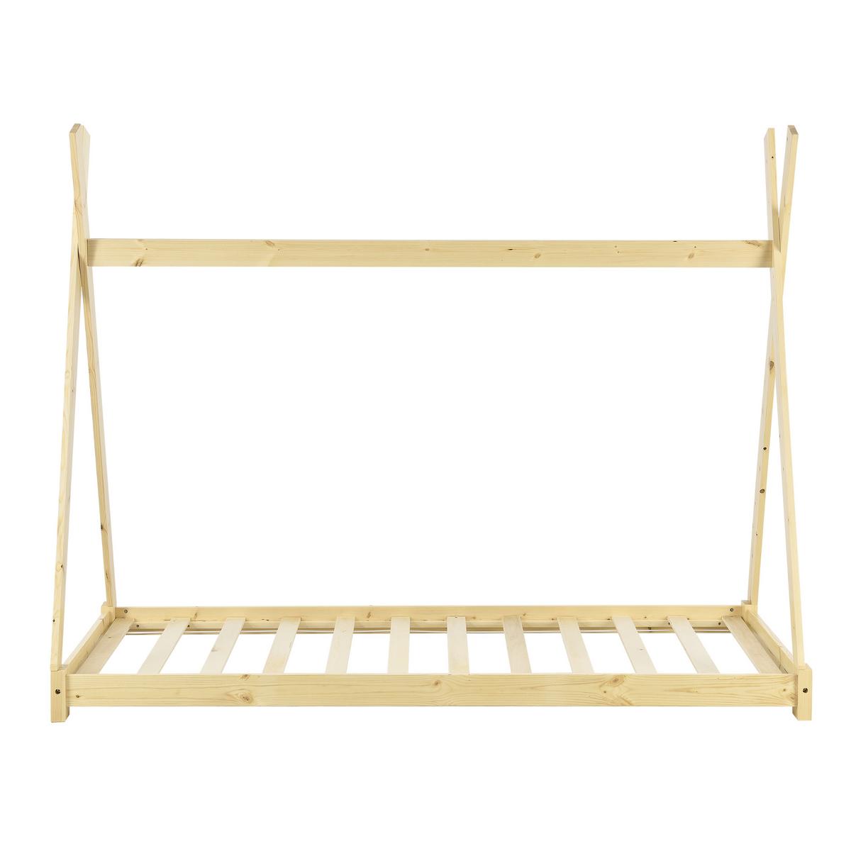 KINDERBETT Onejda - Naturfarben, Holz (90/200cm) - [en.casa]