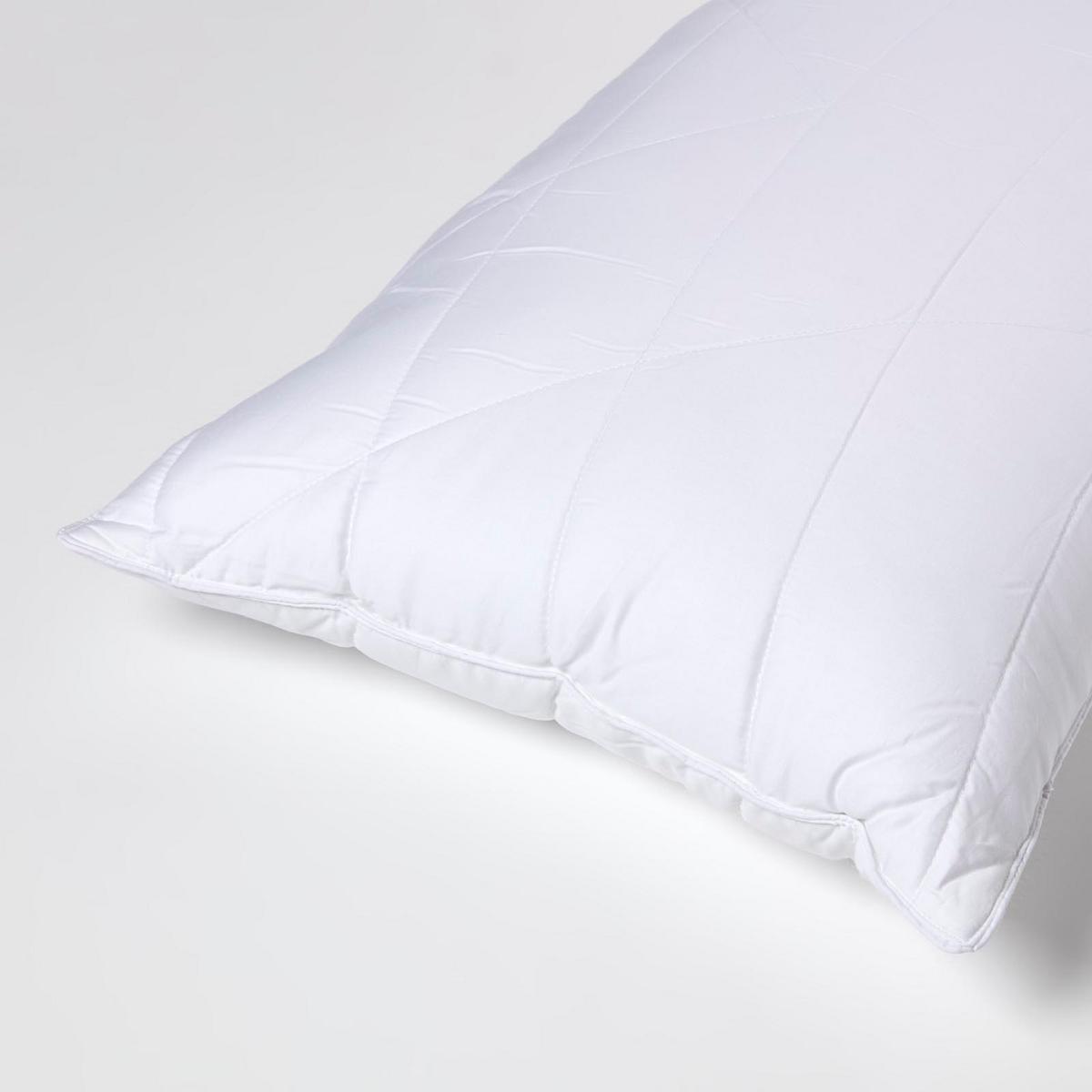 KOPFKISSEN für Rückenschläfer, Bio-Bambus 50/75 cm - Weiß, Textil (50/75cm) - Homescapes