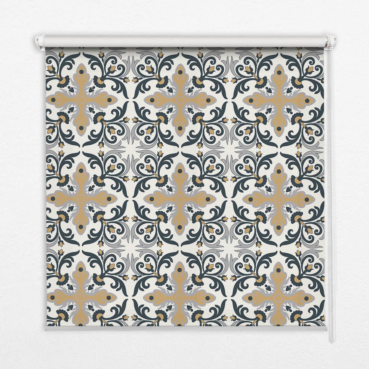 INNENROLLO - Fensterrollo - Rollo - 60x40 cm - Marokkanische Fliesen - Gelb, Kunststoff (60/140/0.5cm) - TULUP
