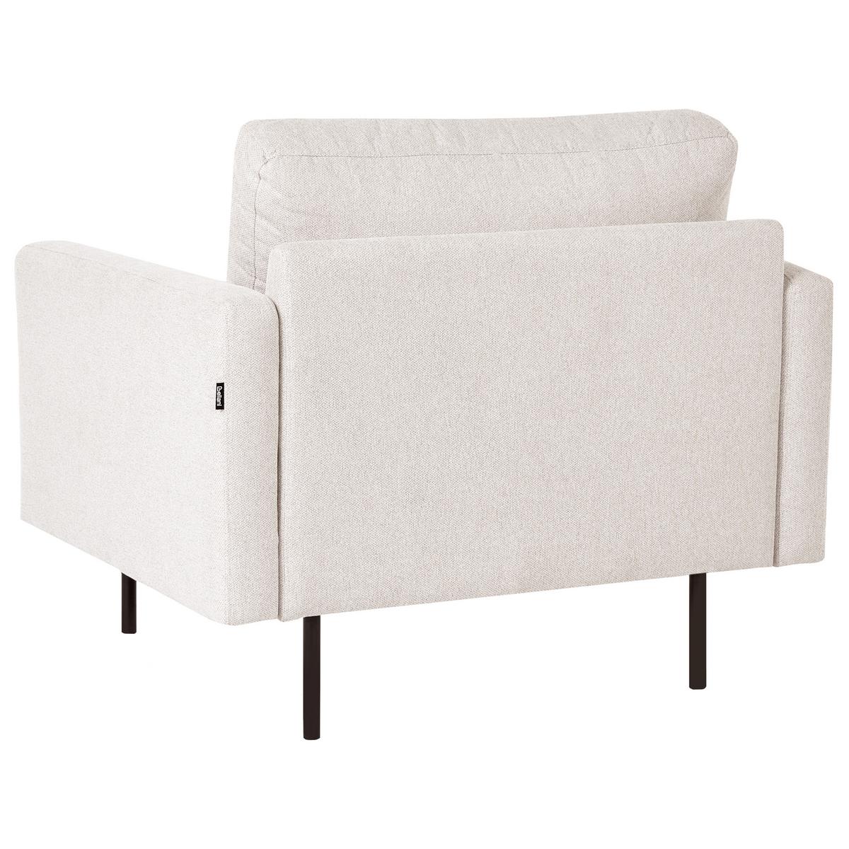 SOFA-SET 2-Sitzer Stoff Hellbeige Breda - Beige/Schwarz, Textil (250/85/85cm) - Beliani