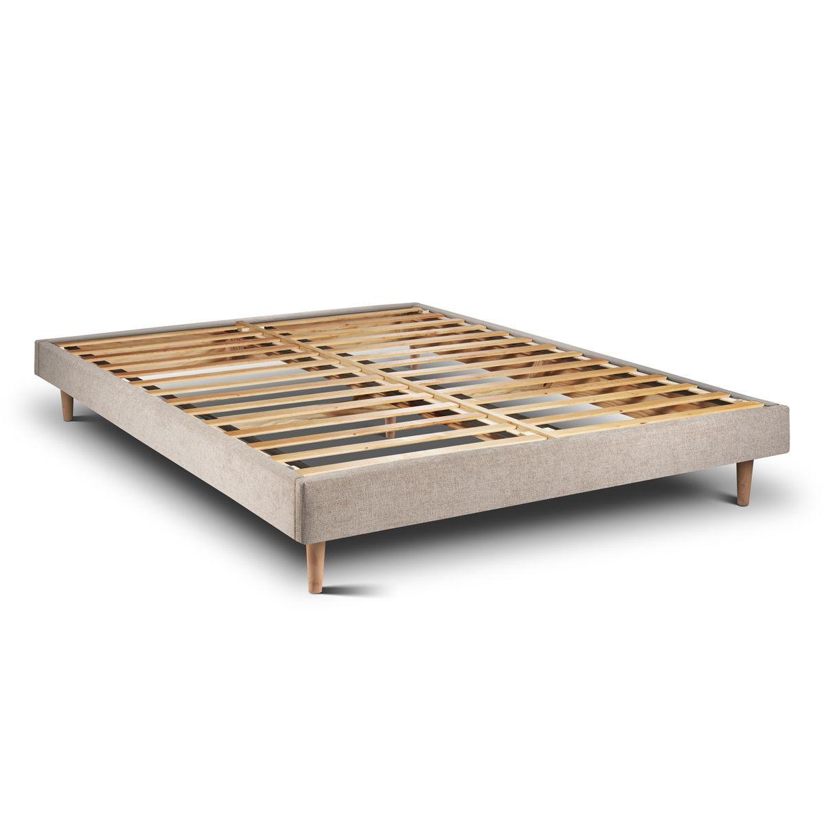 LATTENROST – Stoff – Im Bausatz - 200 x 200 cm - Beige/Braun, Karton/Holz (200/200cm) - Sommeil de Plomb