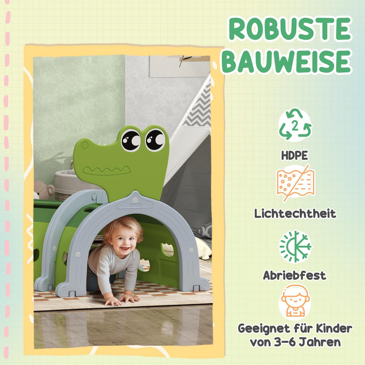 SPIELTUNNEL - Grün, Kunststoff (88/92/194cm) - AIYAPLAY