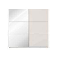 SCHWEBETÜRENSCHRANK ODRIK 200,6/207/55,3cm 2-türig mit Spiegel Weiß - Weiß, Holzwerkstoff (200.6/207/55.3cm) - MASSENO