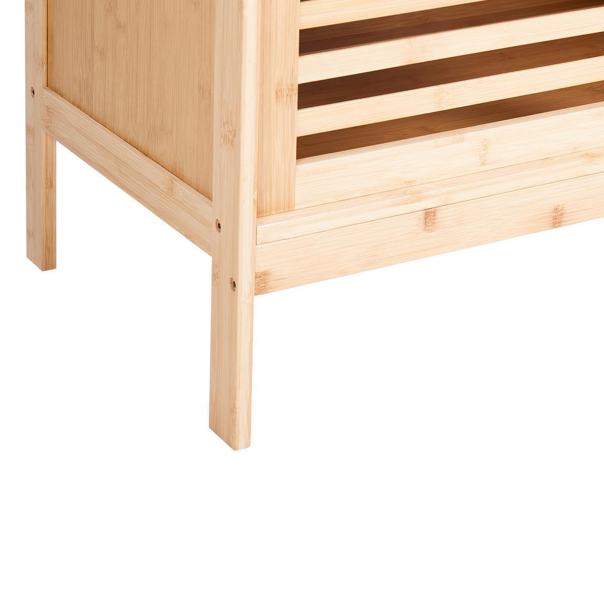 SCHUHSCHRANK Bambus Hellbraun Midwood - Braun, Holz (80/88/40cm) - Beliani