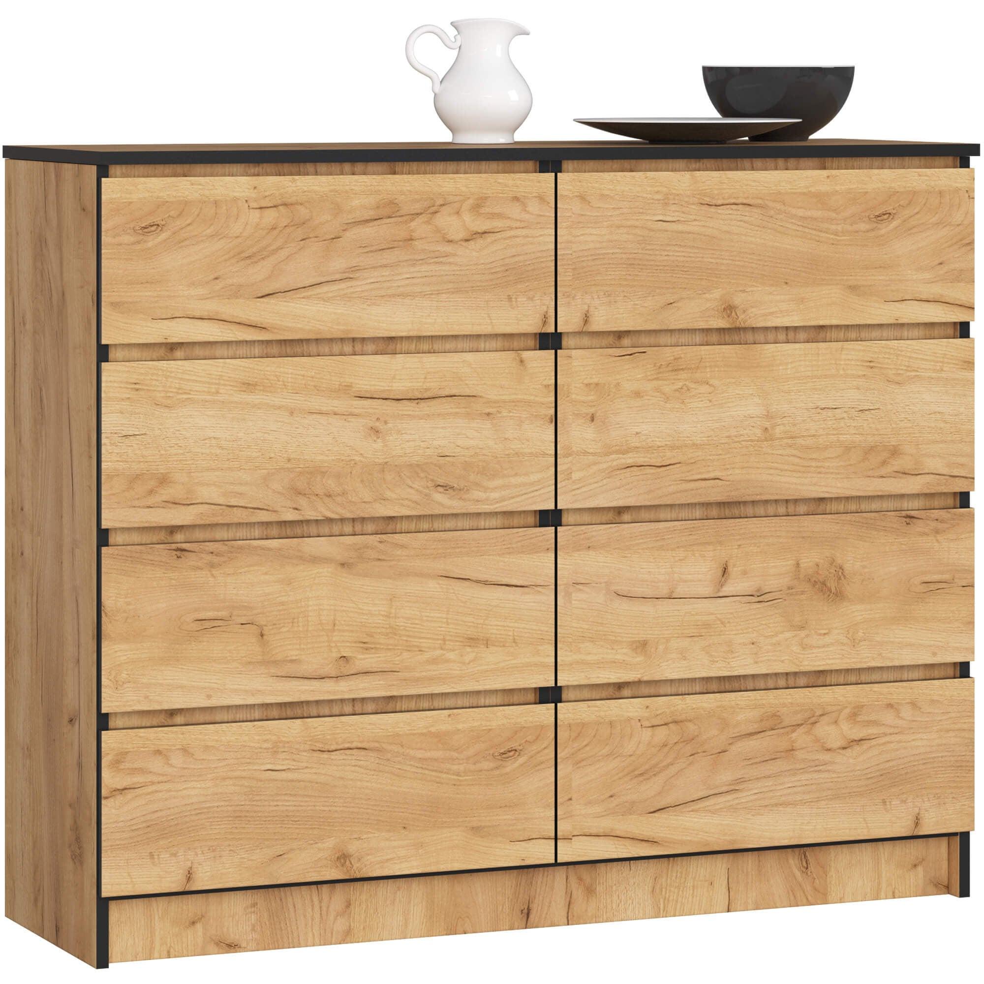 KOMMODE Eiche Craft 99/120/40 - Eiche San Remo, Holzwerkstoff (120/99/40cm) - RAUMHIRSCH FURNITURE