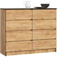 KOMMODE Eiche Craft 99/120/40 - Eiche San Remo, Holzwerkstoff (120/99/40cm) - RAUMHIRSCH FURNITURE
