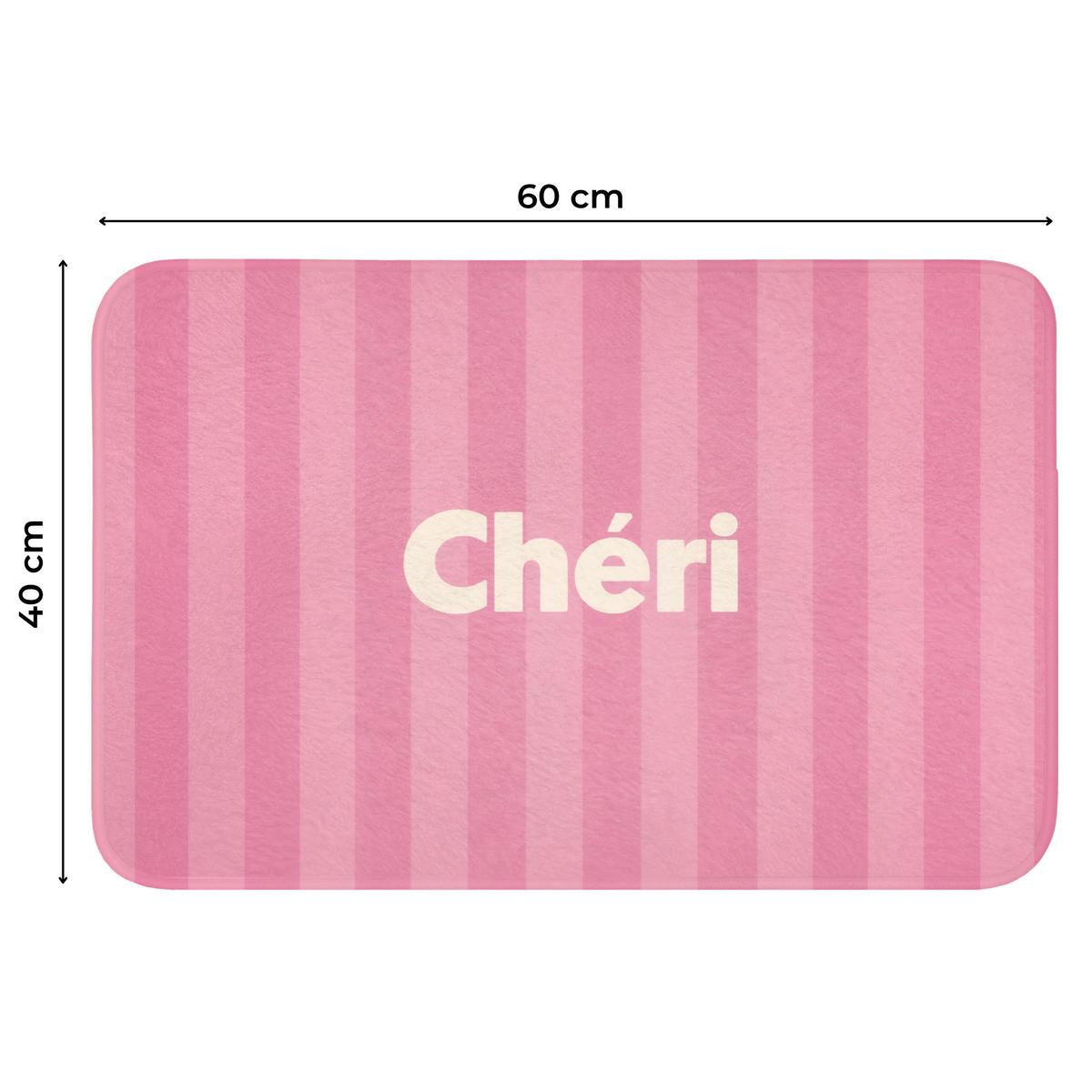 WC-VORLEGER Gestreift - Rosa - Chéri Toilettenvorleger 60x40 cm - Pink, Textil (60/1cm) - OnlyWow